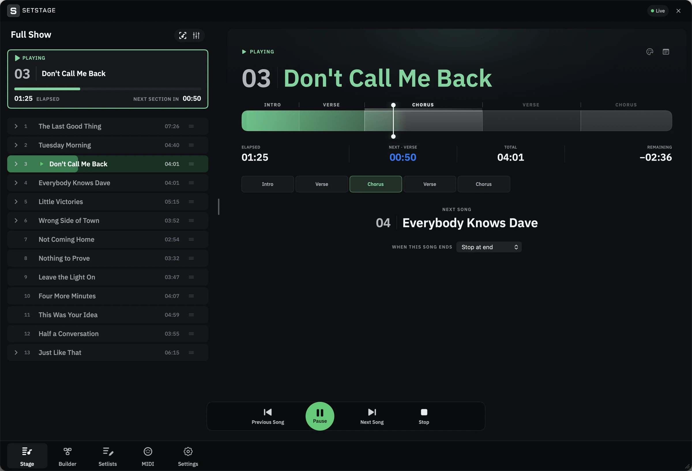 SetStage show-control interface